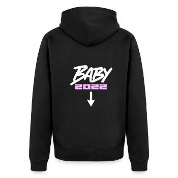 Bébé 2022 - Naissance Enceinte 2022 - Veste à capuche bio Premium Unisexe - noir - Dos - Nico (187cm)