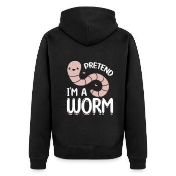 Worm Farm Nice worm composting worm lovers so - Unisex Premium Organic Zip Hoodie - black - Back - Nico (187cm)