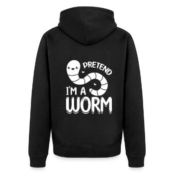 Nice worm composting worm lovers pretend - Unisex Premium Organic Zip Hoodie - black - Back - Nico (187cm)