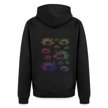 Sea urchins Sea creature Sea urchin lovers Sea urchins - Unisex Premium Organic Zip Hoodie - black - Back - Nico (187cm)