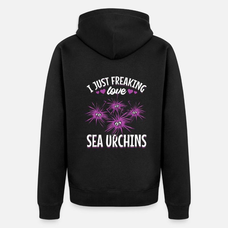 Je panique comme des oursins - Veste à capuche bio Premium Unisexe - noir