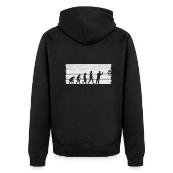 Darts Evolution Darts Player Plays Darts Dart - Unisex Premium Organic Zip Hoodie - black - Back - Nico (187cm)