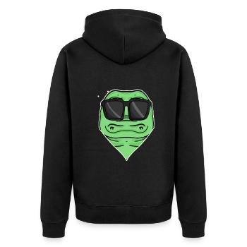Crocodile cool avec lunettes de soleil - Veste à capuche bio Premium Unisexe - noir - Dos - Nico (187cm)