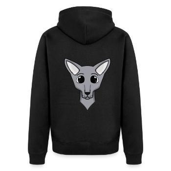 Sphynx Head Cat Propriétaire de chat - Veste à capuche bio Premium Unisexe - noir - Dos - Nico (187cm)