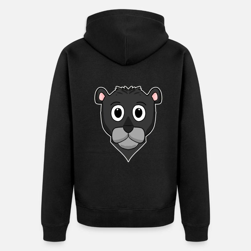 Panthère noire - Veste à capuche bio Premium Unisexe - noir