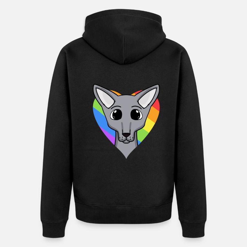 Chat LGBT Sphynx Rainbow - Veste à capuche bio Premium Unisexe - noir