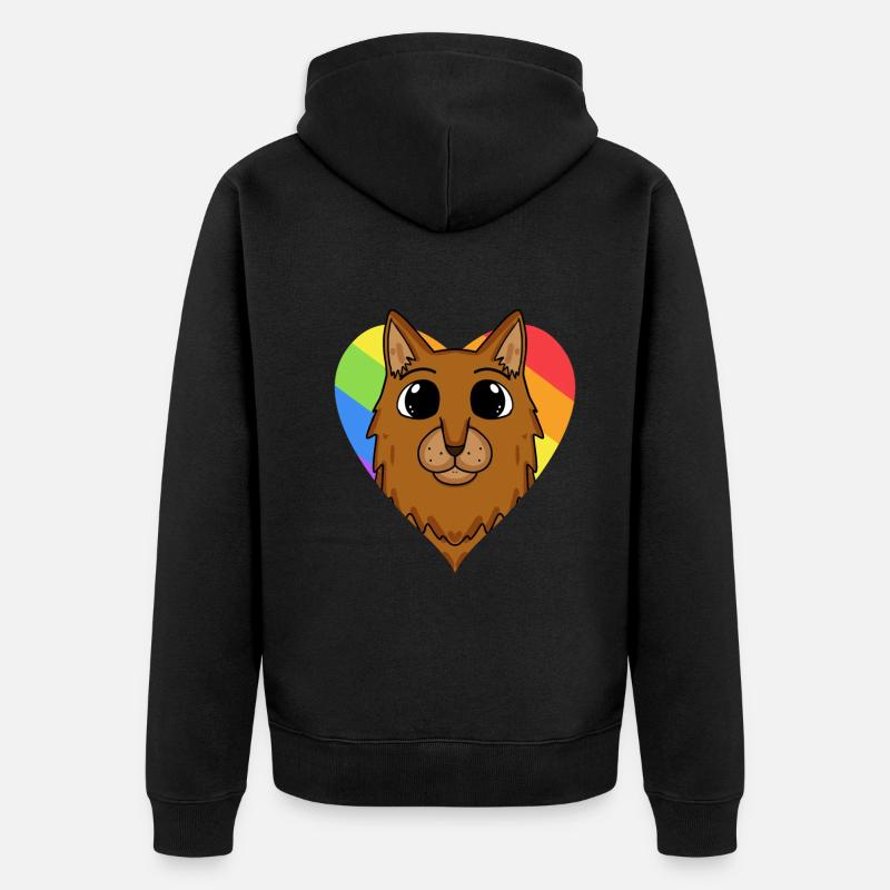 Chat LGBT Somali Rainbow - Veste à capuche bio Premium Unisexe - noir