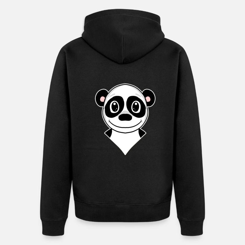 Panda - Veste à capuche bio Premium Unisexe - noir