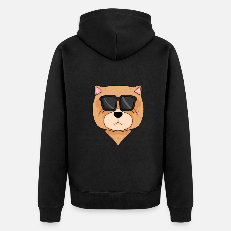 Chow Chow Chien Cool - Veste à capuche bio Premium Unisexe - noir