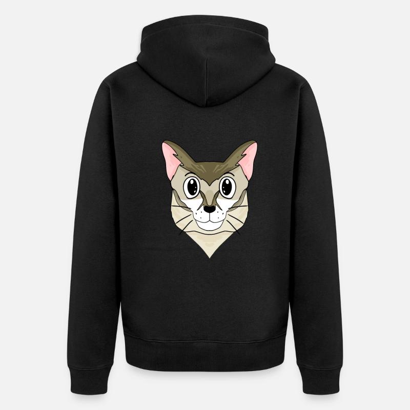 Chat Singapura - Veste à capuche bio Premium Unisexe - noir
