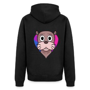 Cadeau bisexuel d’lion de mer - Veste à capuche bio Premium Unisexe - noir - Dos - Nico (187cm)