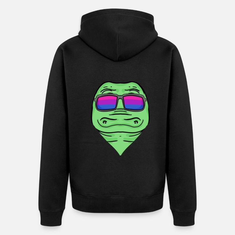 Cadeau crocodile bisexuel - Veste à capuche bio Premium Unisexe - noir