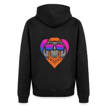 Cadeau orang-outan bisexuel - Veste à capuche bio Premium Unisexe - noir - Dos - Nico (187cm)