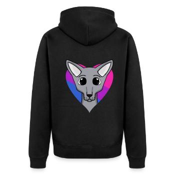 Cadeau bisexuel Sphynx Cat - Veste à capuche bio Premium Unisexe - noir - Dos - Nico (187cm)