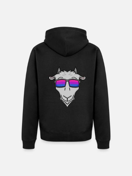 Bisexual Goat Gift - Unisex Premium Organic Zip Hoodie - black