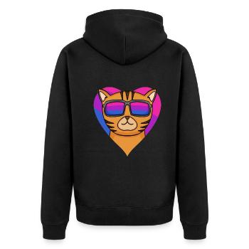 Cadeau bisexuel Bengal Cat Cat - Veste à capuche bio Premium Unisexe - noir - Dos - Nico (187cm)