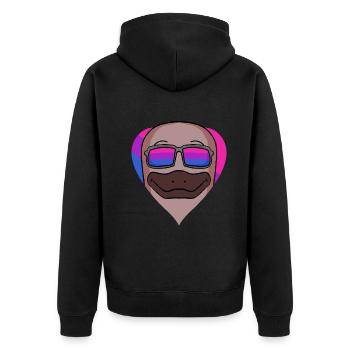 Bisexuell Schnabeltier Geschenk - Unisex Premium Bio Zip Hoodie - Schwarz - Hinten - Nico (187cm)