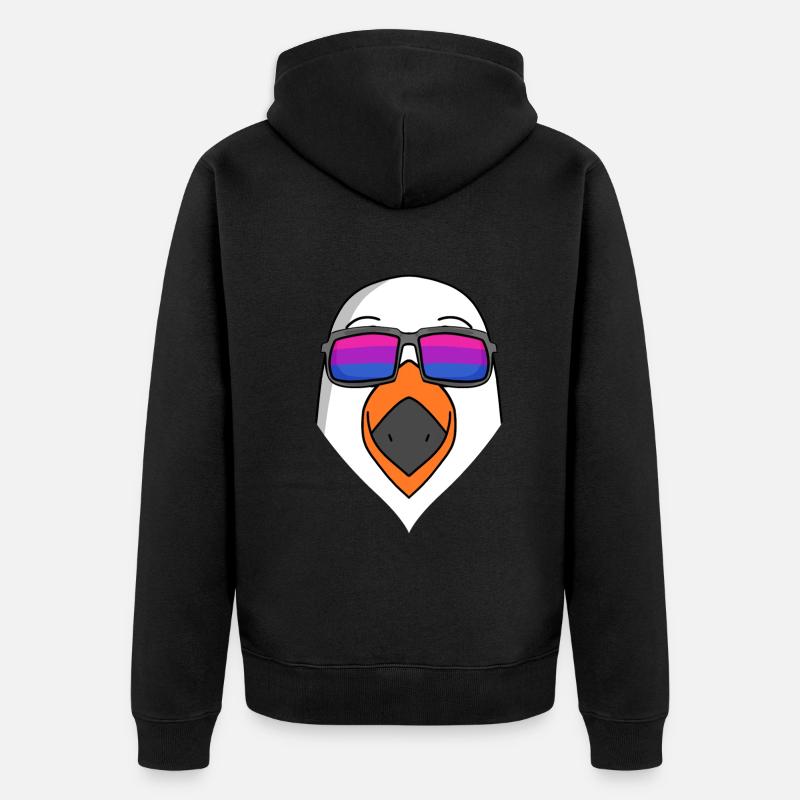 Bisexuell Möwe Geschenk - Unisex Premium Bio Zip Hoodie - Schwarz