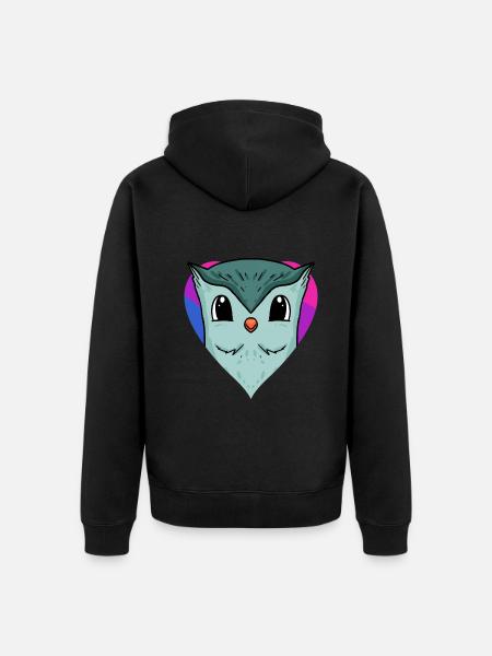 Bisexual Owl Gift - Unisex Premium Organic Zip Hoodie - black
