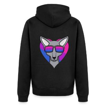 Cadeau bisexuel Sphynx Cat - Veste à capuche bio Premium Unisexe - noir - Dos - Nico (187cm)