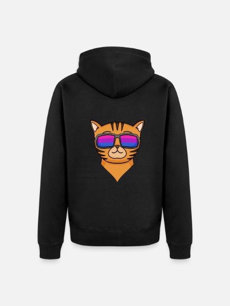 Bisexuell Bengalkatze Katze Geschenk - Premium økologisk unisex-hættejakke - sort