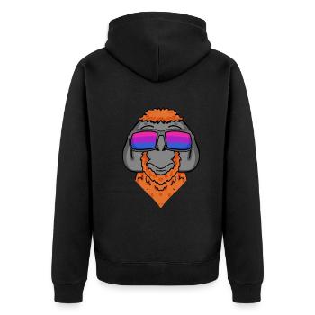 Cadeau orang-outan bisexuel - Veste à capuche bio Premium Unisexe - noir - Dos - Nico (187cm)