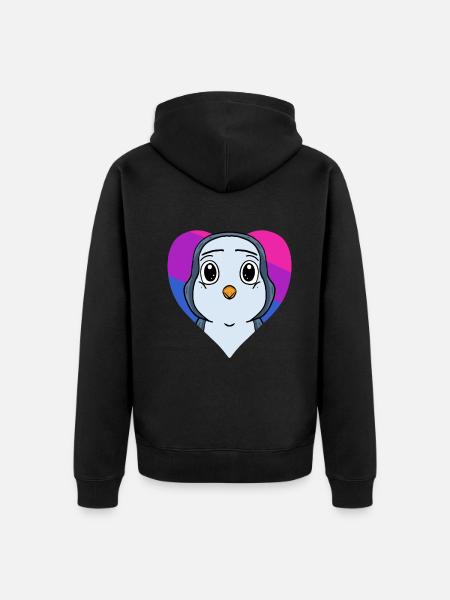 Bisexual Penguin Gift - Unisex Premium Organic Zip Hoodie - black