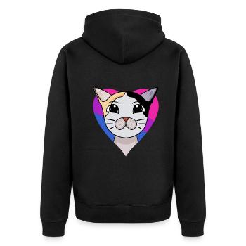 Cadeau bisexuel japonais Bobtail Cat - Veste à capuche bio Premium Unisexe - noir - Dos - Nico (187cm)