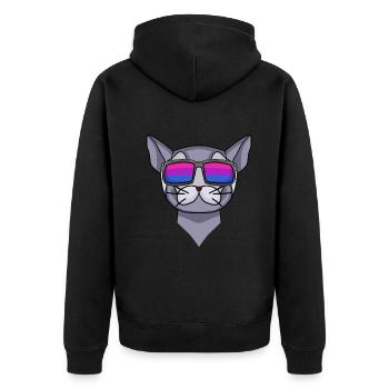 Cadeau bisexuel British Shorthair Cat - Veste à capuche bio Premium Unisexe - noir - Dos - Nico (187cm)