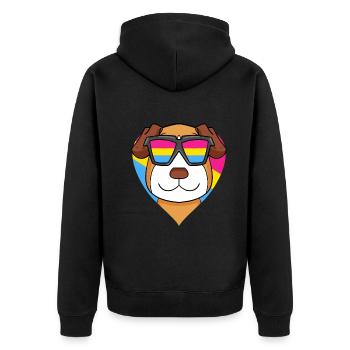 Cadeau pansexuel Jack Russell Terrier pour chien - Veste à capuche bio Premium Unisexe - noir - Dos - Nico (187cm)