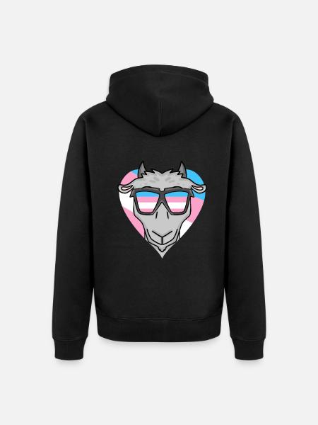 Transgender Transsexual Goat Gift - Unisex Premium Organic Zip Hoodie - black