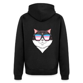 Transgenre Transsexuel Ragdoll Cat Gift - Veste à capuche bio Premium Unisexe - noir - Dos - Nico (187cm)