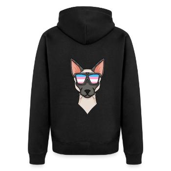 Transgenre Transsexuel Siamese Chat Cadeau De Chat - Veste à capuche bio Premium Unisexe - noir - Dos - Nico (187cm)