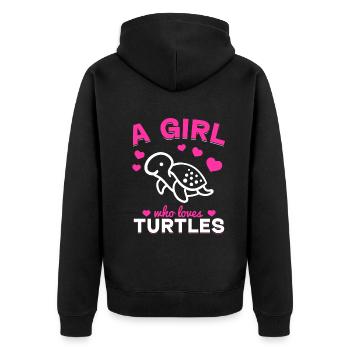Amoureux des tortues de mer Filles Tortues - Veste à capuche bio Premium Unisexe - noir - Dos - Nico (187cm)