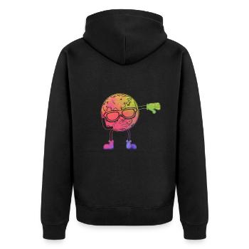 Terre Dab Danse Cool Planète Dabbing Planète Dabbing - Veste à capuche bio Premium Unisexe - noir - Dos - Nico (187cm)