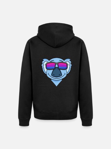 Bisexual Koala Bisexuality Gift - Unisex Premium Organic Zip Hoodie - black