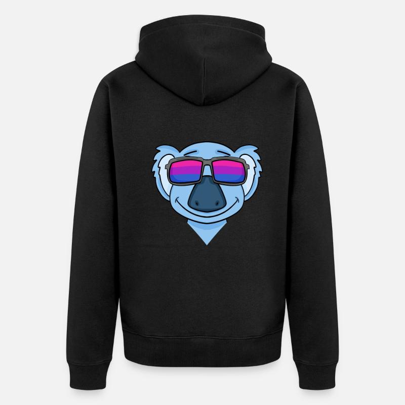 Bisexual Koala Bisexuality Gift - Unisex Premium Organic Zip Hoodie - black
