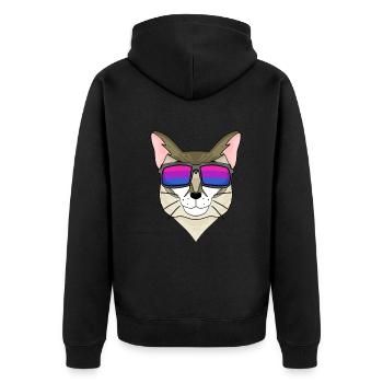 Cadeau bisexuel Singapura Cat - Veste à capuche bio Premium Unisexe - noir - Dos - Nico (187cm)