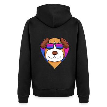 Cadeau bisexuel Jack Russell Terrier chien - Veste à capuche bio Premium Unisexe - noir - Dos - Nico (187cm)