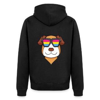 Chien Pansexuel Jack Russell Terrier - Veste à capuche bio Premium Unisexe - noir - Dos - Nico (187cm)
