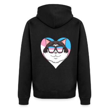 Transgenre Transsexuel Ragdoll Cat Gift - Veste à capuche bio Premium Unisexe - noir - Dos - Nico (187cm)