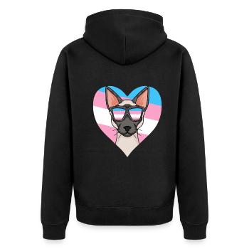 Transgenre Transsexuel Siamese Chat Cadeau De Chat - Veste à capuche bio Premium Unisexe - noir - Dos - Nico (187cm)