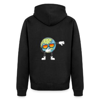Terre Dab Danse Jour de la Terre Dabbing Planète Drôle - Veste à capuche bio Premium Unisexe - noir - Dos - Nico (187cm)
