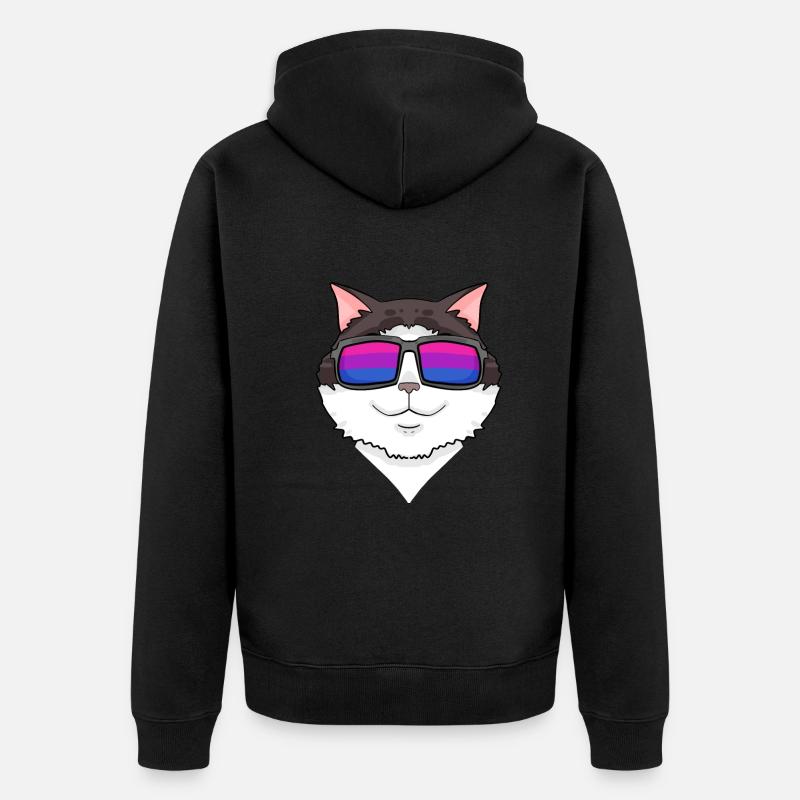 Bisexuell Ragdoll Katze Geschenk - Unisex Premium Bio Zip Hoodie - Schwarz