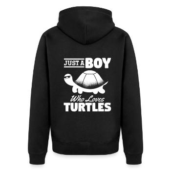 Turtle Lovers Sea Turtle - Un seul - Veste à capuche bio Premium Unisexe - noir - Dos - Nico (187cm)