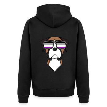 Asexuel Lgbt Boxeur allemand Asexualité - Veste à capuche bio Premium Unisexe - noir - Dos - Nico (187cm)