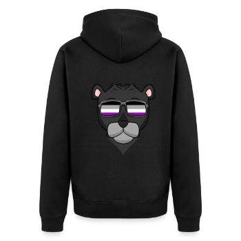 Asexuel Lgbt Panthère Noire Asexualité - Veste à capuche bio Premium Unisexe - noir - Dos - Nico (187cm)