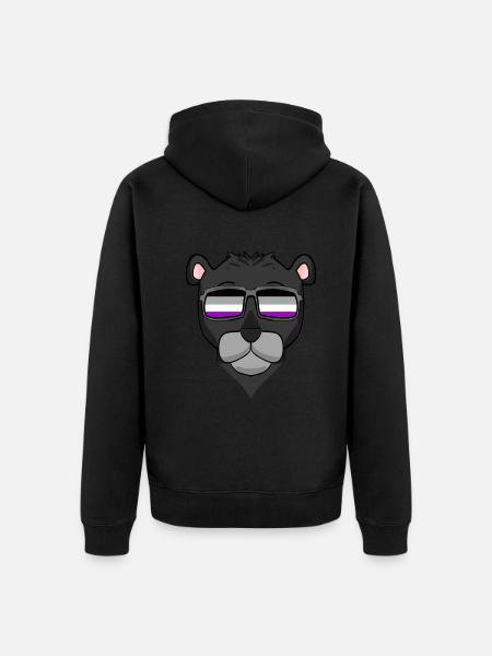 Asexual Lgbt Black Panther Asexuality - Unisex Premium Organic Zip Hoodie - black