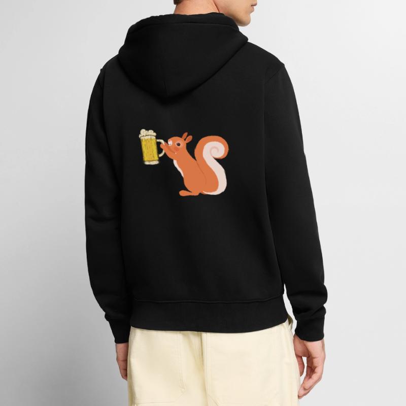 Eichhörnchen, lustiges Eichhörnchen, Eichhörnchen Unisex Premium Bio Zip Hoodie