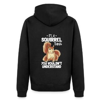 C’est une chose d’écureuil que vous n’avez pas - Veste à capuche bio Premium Unisexe - noir - Dos - Nico (187cm)